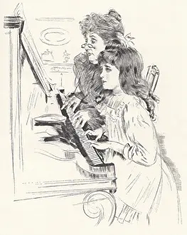 Helleu: Piano Lesson by Paul Helleu