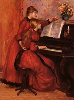 Concentrating: The Piano Lesson, by Renoir