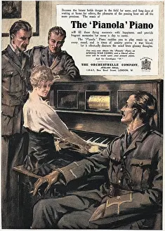 Pianola: The Pianola Piano advertisement, WW1