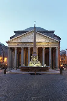 Rotonda: Piazza della Rotonda at dawn showing the Rameses