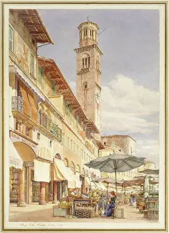 Randal: Piazza Erbe Verona, looking South