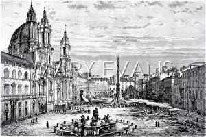 Navona: PIAZZA NAVONA/ROME/1875