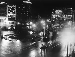 Partly: Picadilly Circus at night, 1939