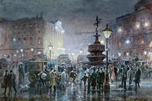 Schweppes: Piccadilly Circus, 1911 ' night time scene