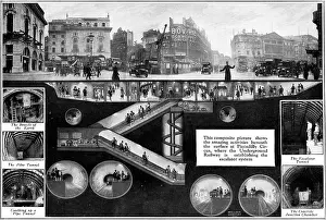 Escalator: Piccadilly Circus - Above and Below