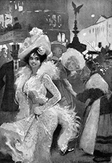 Revellers: Piccadilly Circus - midnight by Tom Browne