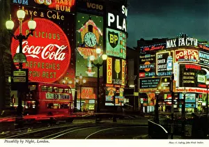 Piccadilly Circus by night, London
