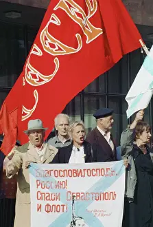 Picket: Picket of representatives of Sevastopol in Moscow