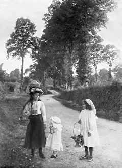 1907copy1: Picking flowers