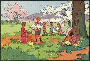 C1920: PICKING FLOWERS C.1920