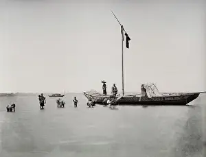 Shellfish: Picking shellfish off the bottom of the sea, Japan