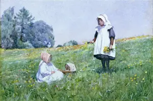 Hardman: Picking Wild Flowers ' two children