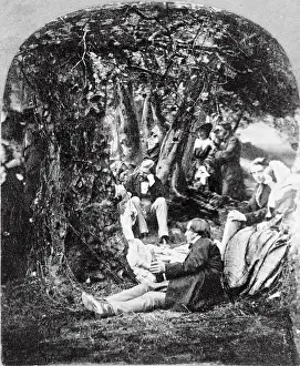 Daguerreotype: Picnic about 1850