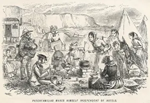 Leech: PICNIC ON BEACH 1854