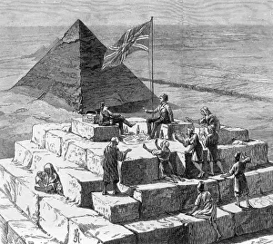 Astonishment: Picnic on the pyramids in Cairo, Egypt