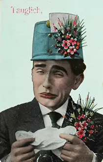 Patterning: Picture postcard. First World War