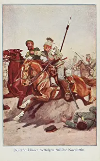 Uhlans: Picture postcard. First World War