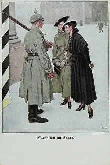 Karte: Picture Postcard. First World war