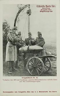 Projectiles: Picture postcard. First World War