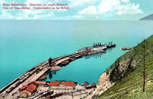 Translates: The pier at Lake Baikal