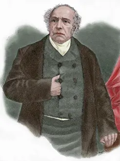 Parliamentary: Pierre Antoine Berryer (1790-1868). Colored engraving