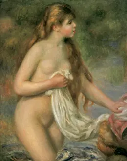 Bather: Pierre-Auguste Renoir (1841-1919). Bather with long hair, 18