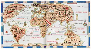 Repro: Pierre Descelliers (Repro of 1500 World Map)