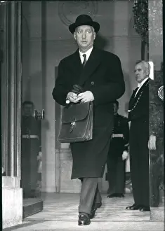 Chairmanship: Pierre Messmer leaving Elysee Palace, Paris