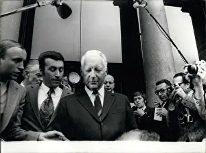 Messmer: Pierre Messmer leaving Elysee Palace, Paris