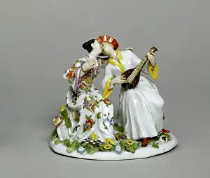 Lute: Pierrot and Colombina
