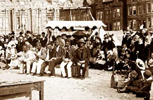 Pierrots: Pierrots on the beach, Blackpool, Victorian period