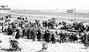Pierrots on the beach in Morecambe