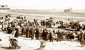 Pierrots on the beach in Morecambe