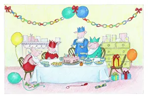Newcome: Pigs having a Birthday Party