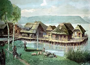 Freiburg: Pile-dwelling, settlement at Murtensee