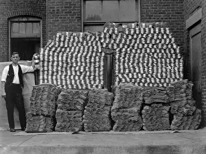 Easton: A pile of heavy wool socks manufactured for the