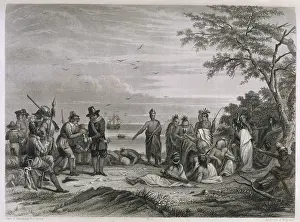 Massasoit: Pilgrim Fathers visited by Native Americans