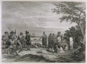 Massasoit: Pilgrim Fathers visited by Native Americans