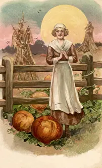 Pumpkins: Pilgrim and Pumpkins