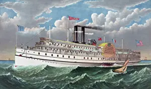 Flagship: The Pilgrim steamboat of the Fall River line, circa 1883