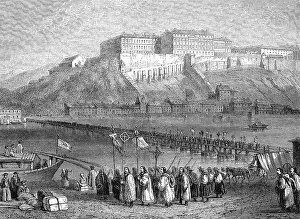 Buda: Pilgrims procession in Pest