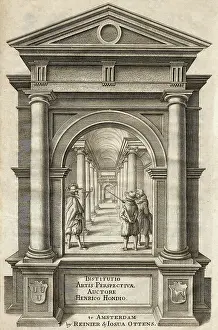 1751: Pillars and hallway with arches