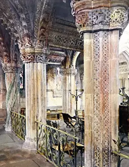 Rosslyn: Pillars, Rosslyn Chapel, Scotland, Victorian period