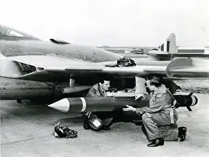 Hatfield: The pilot and navigator carry out final checks of a de