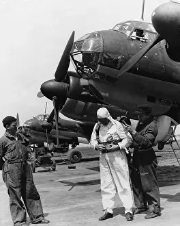 Awaits: Pilot prepares for a text Flight, 1941