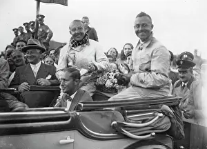 The pilots Hans Seidemann (left) and