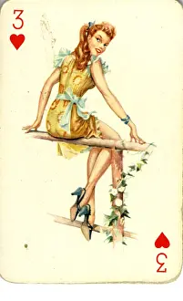 2932: pin-up playing cards deck number 1 - 1940s