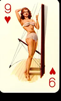 Stripey: pin-up playing cards deck number 2 - 1950s