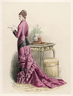 Vandyked: Pink - Black Dress 1878