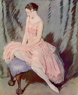 Twenties Style: The Pink Dress by Lewis Baumer